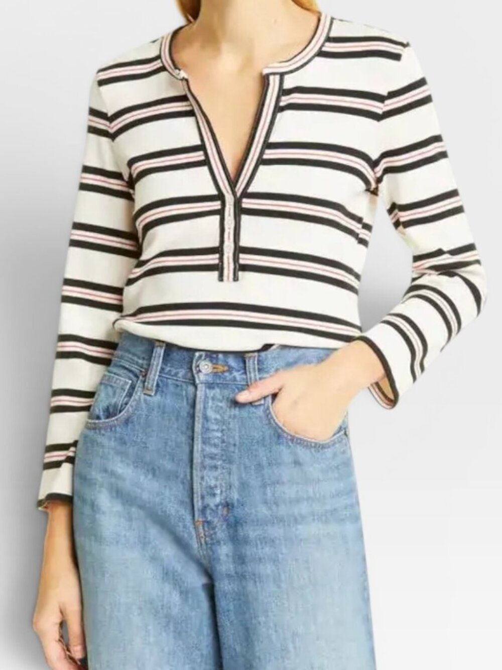 Veronica Beard Jeans Melva Striped Top